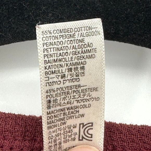 American Apparel Dexter Morgan Kill TV Shirt Mens Large Burgundy Thermal Henley - Picture 8 of 9